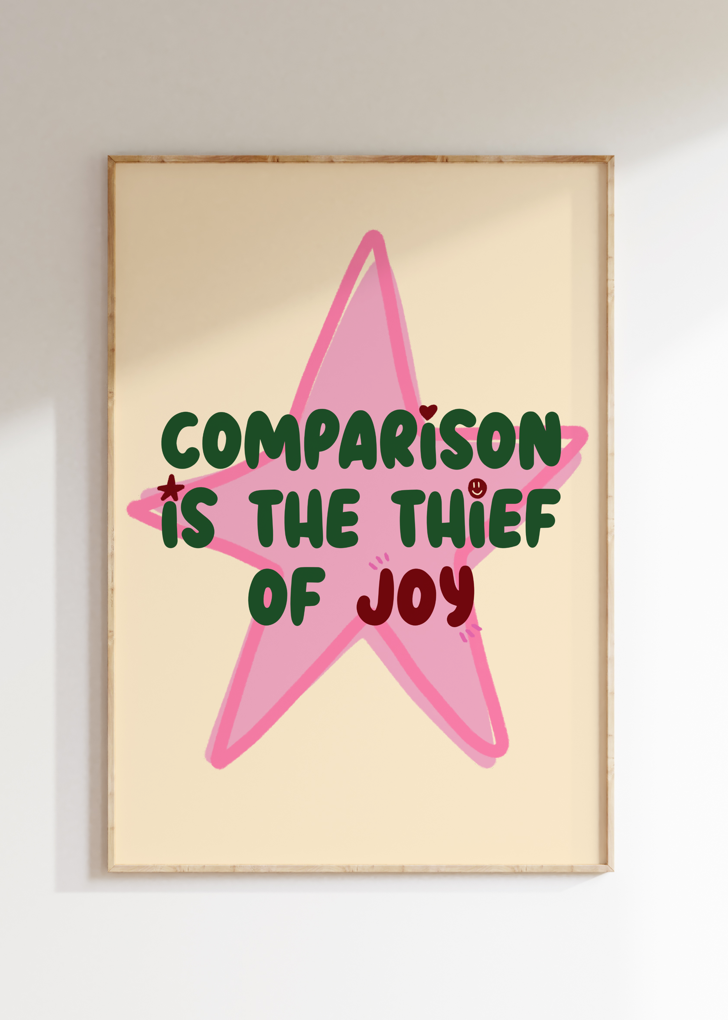 Comparison Is The Thief Of Joy Art Print