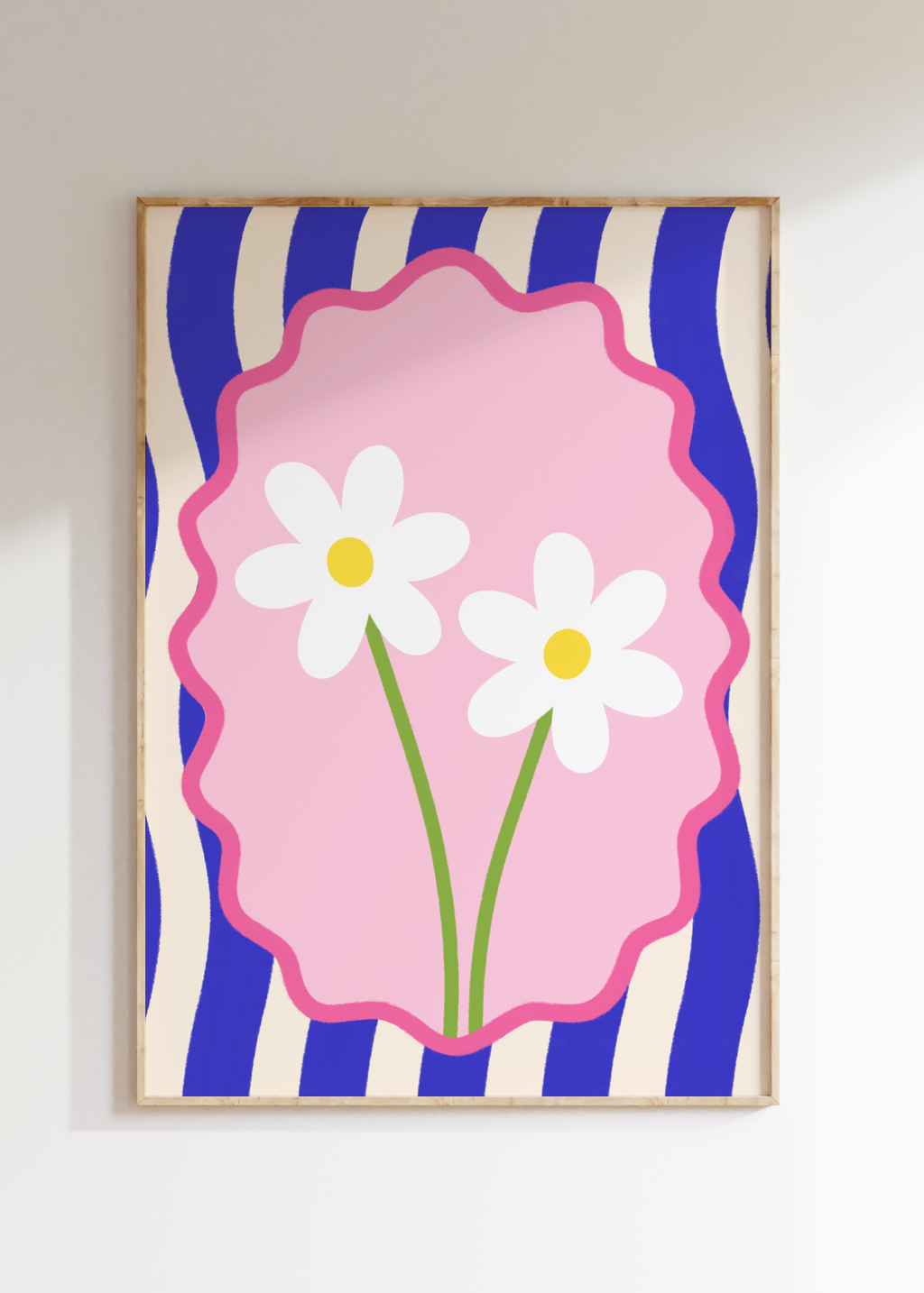 Wavy Daisy Art Print