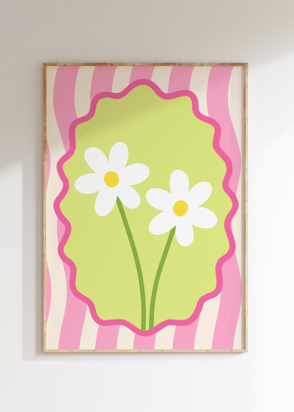 Wavy Daisy Art Print