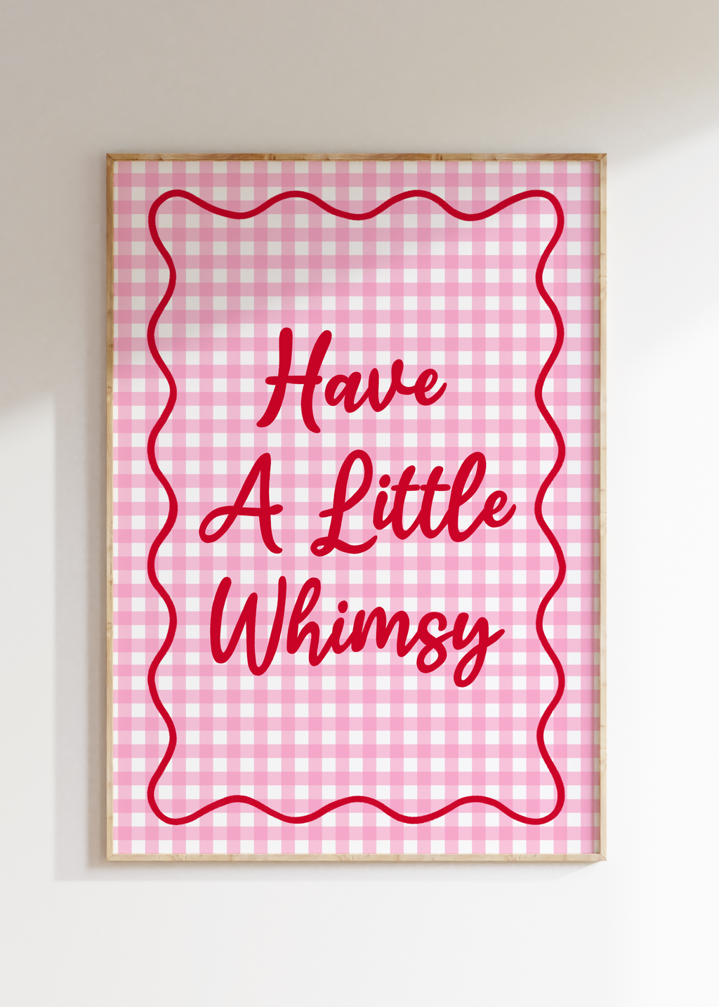 Gingham Whimsy Art Print