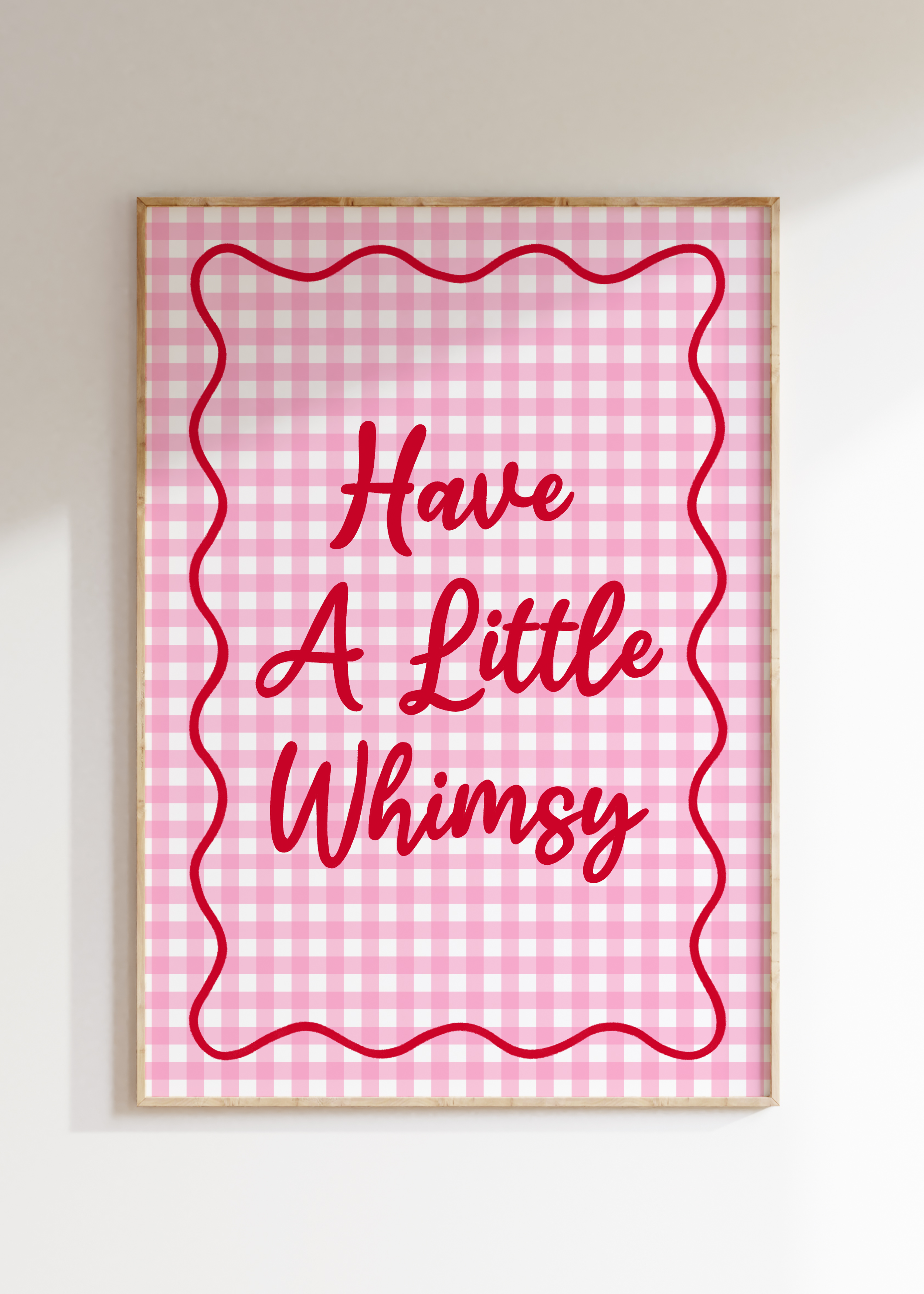 Gingham Whimsy Art Print