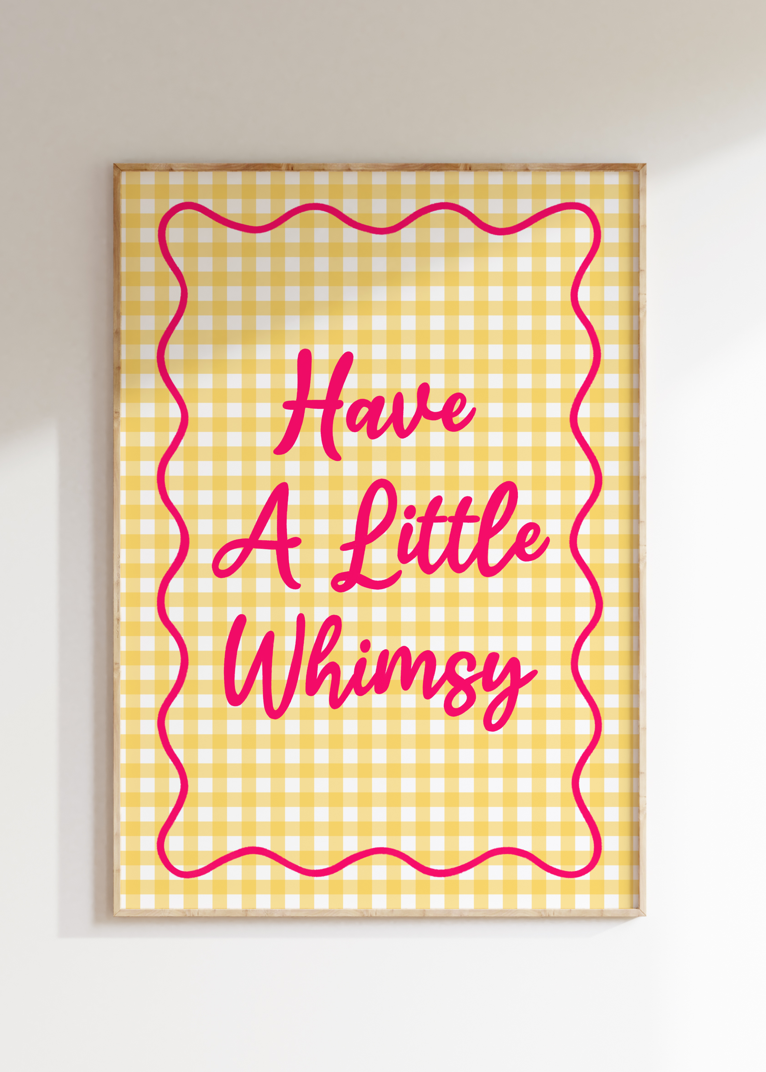 Gingham Whimsy Art Print
