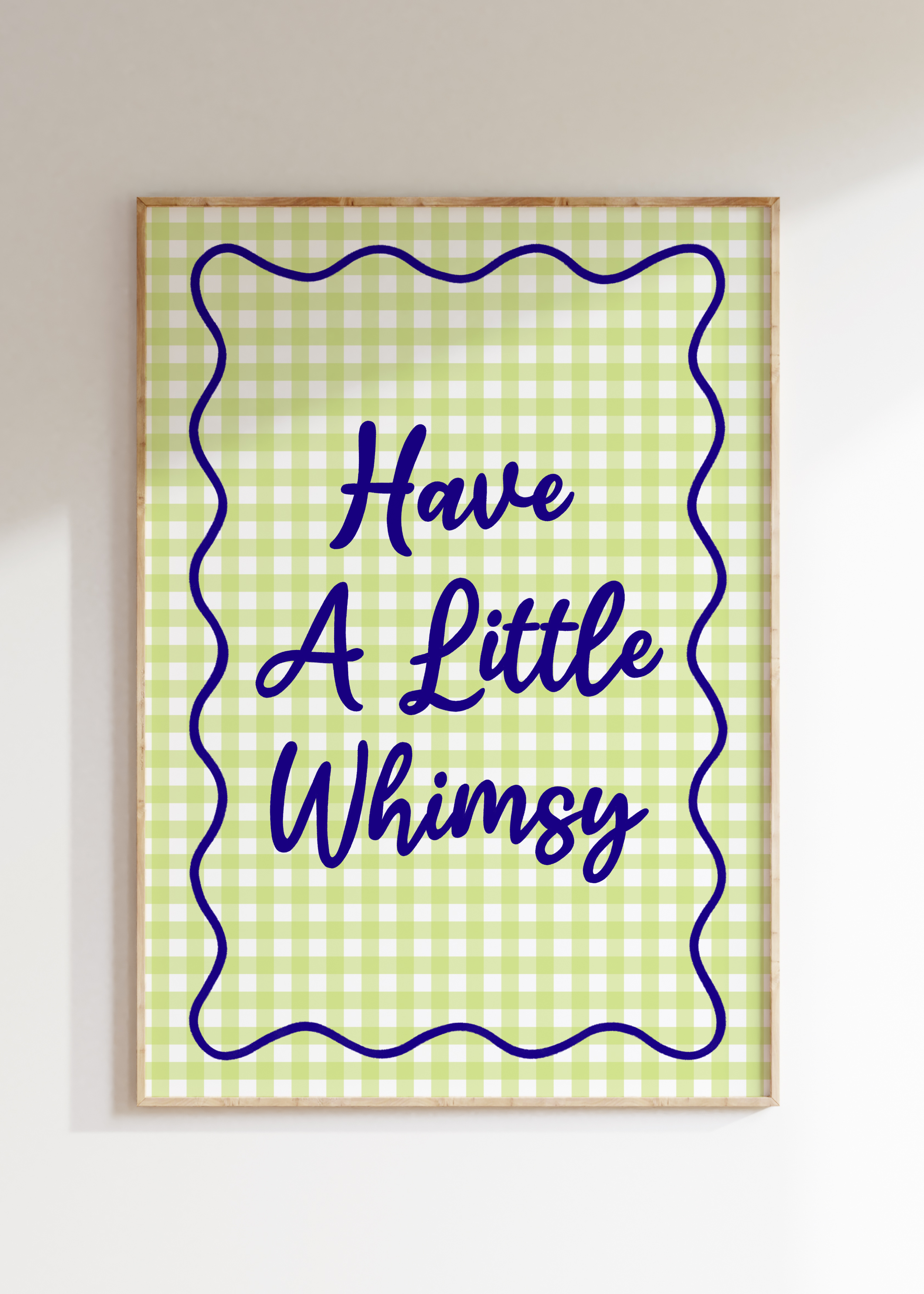 Gingham Whimsy Art Print