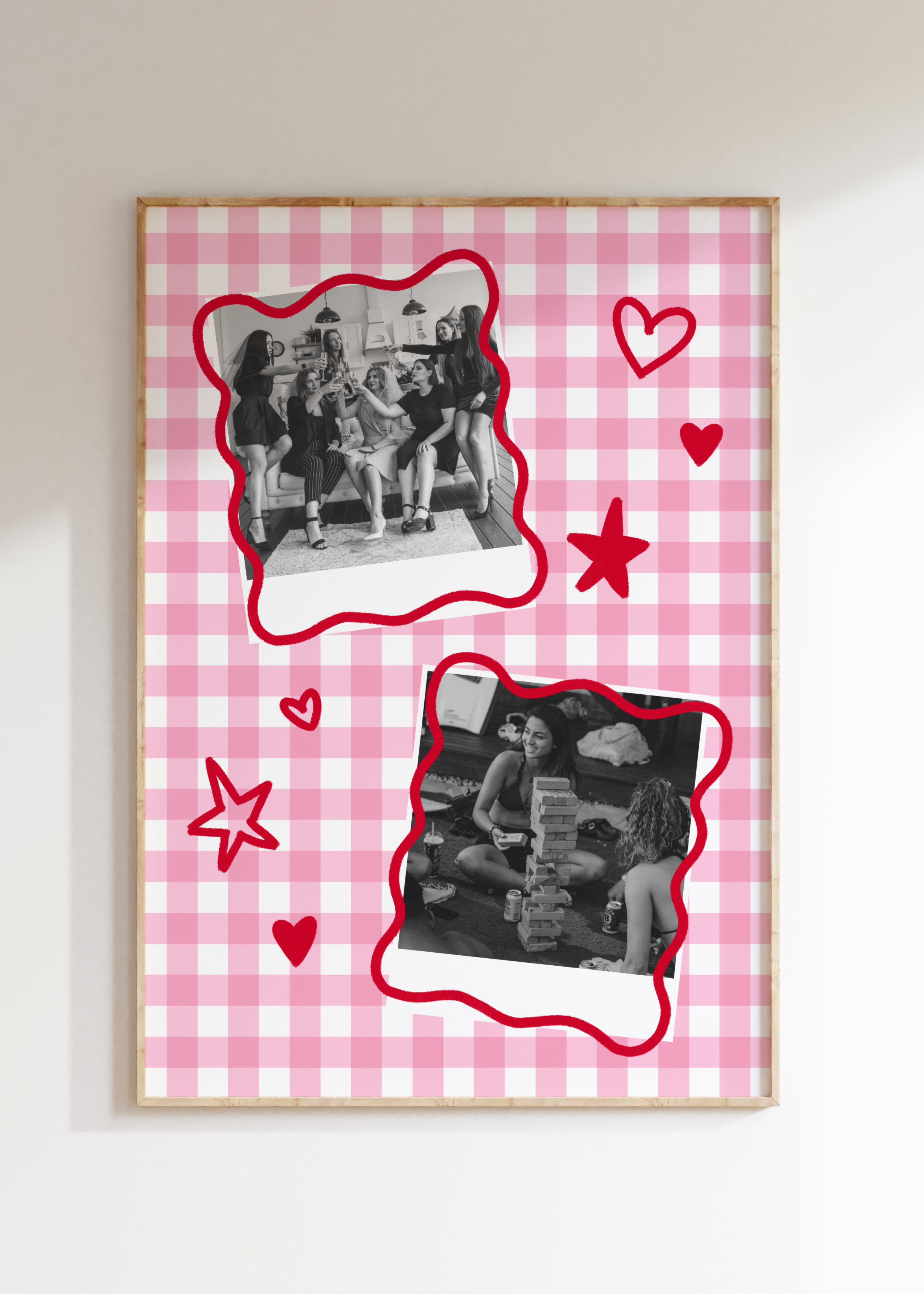 Gingham Custom Photo Print