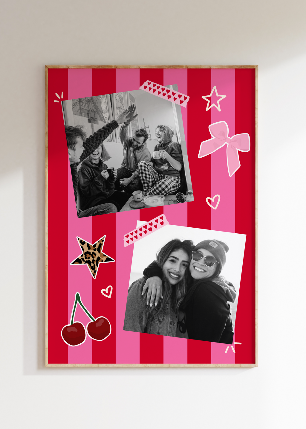 Scrapbook Striped Custom Photo Print
