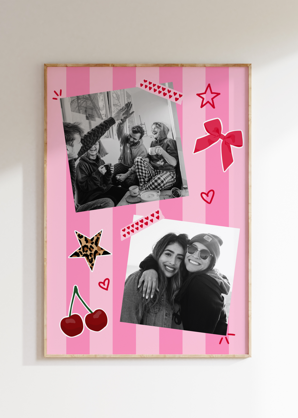 Scrapbook Striped Custom Photo Print
