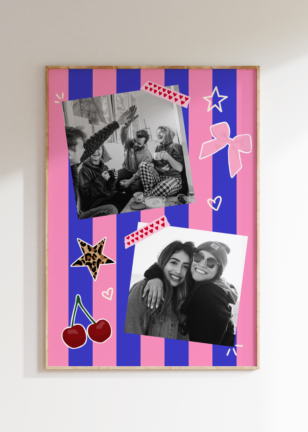 Scrapbook Striped Custom Photo Print