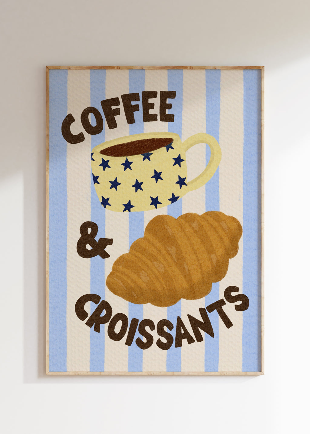 Coffee & Croissants Art Print