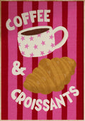 Coffee & Croissants Art Print