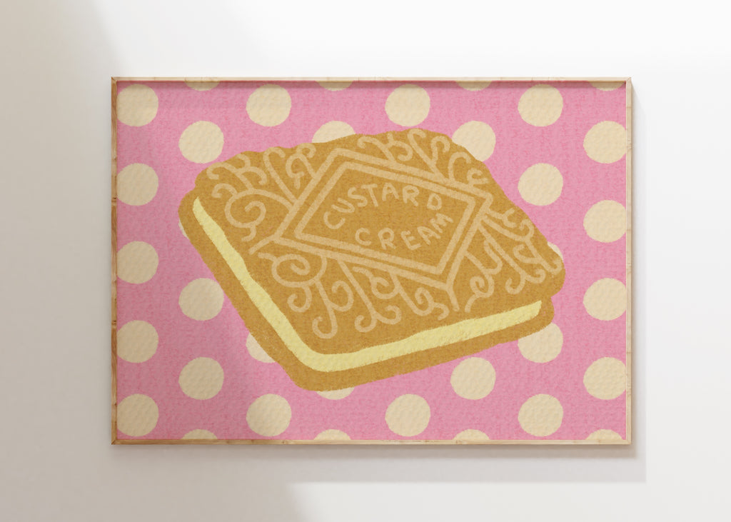 Custard Cream Biscuit Art Print