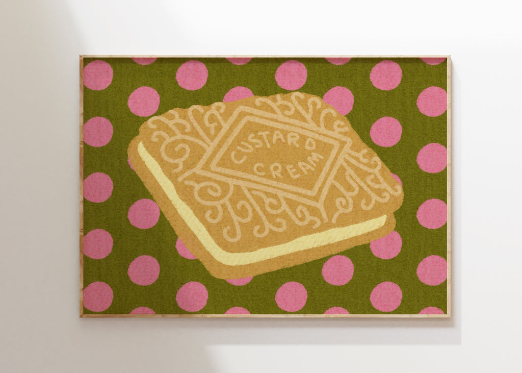 Custard Cream Biscuit Art Print