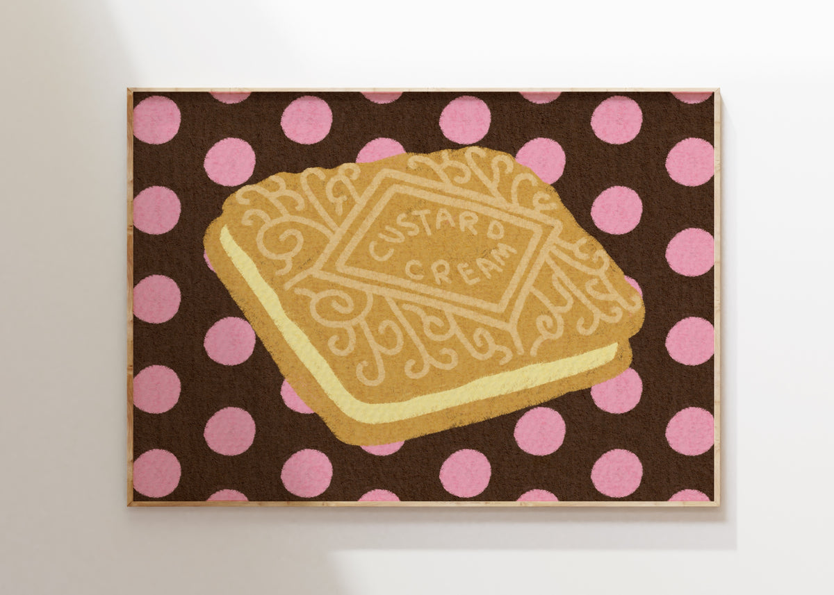 Custard Cream Biscuit Art Print