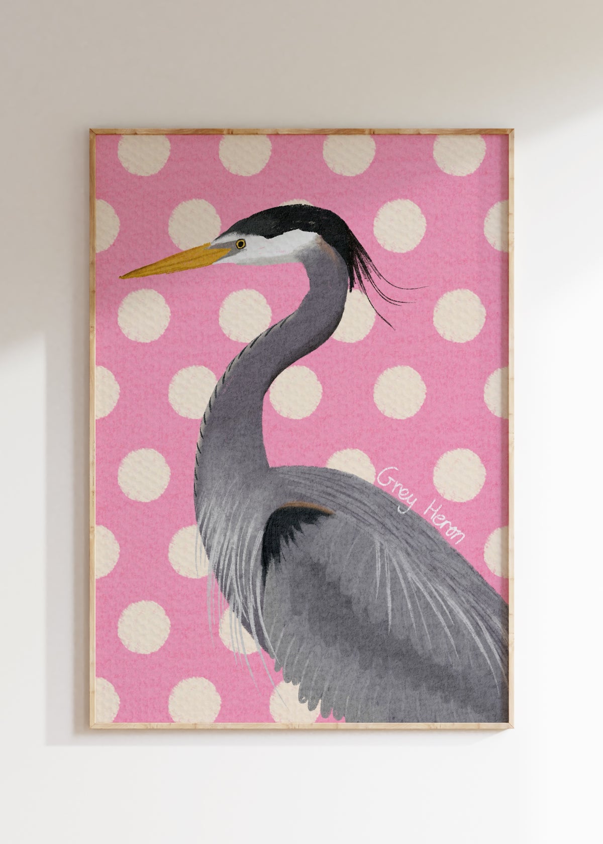 Grey Heron Art Print