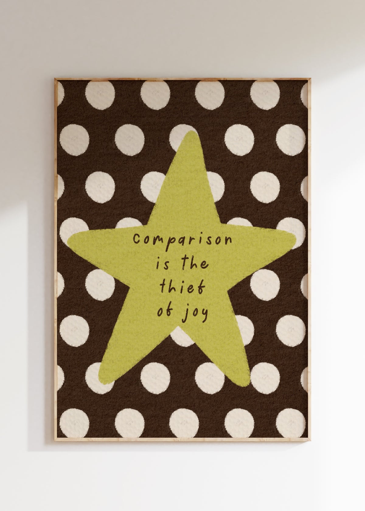 Comparison Is The Thief Of Joy Art Print