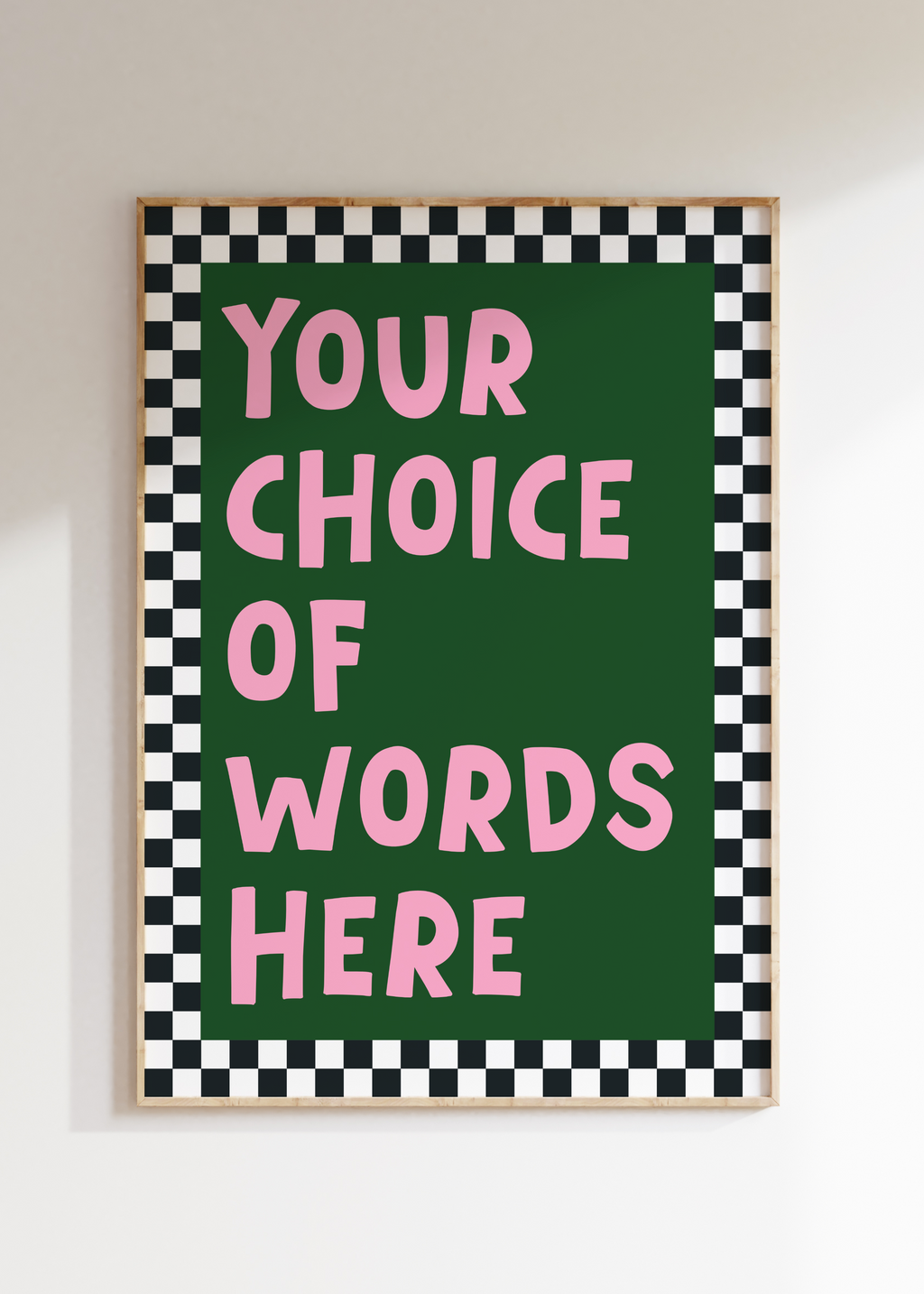 Custom Checkerboard Art Print