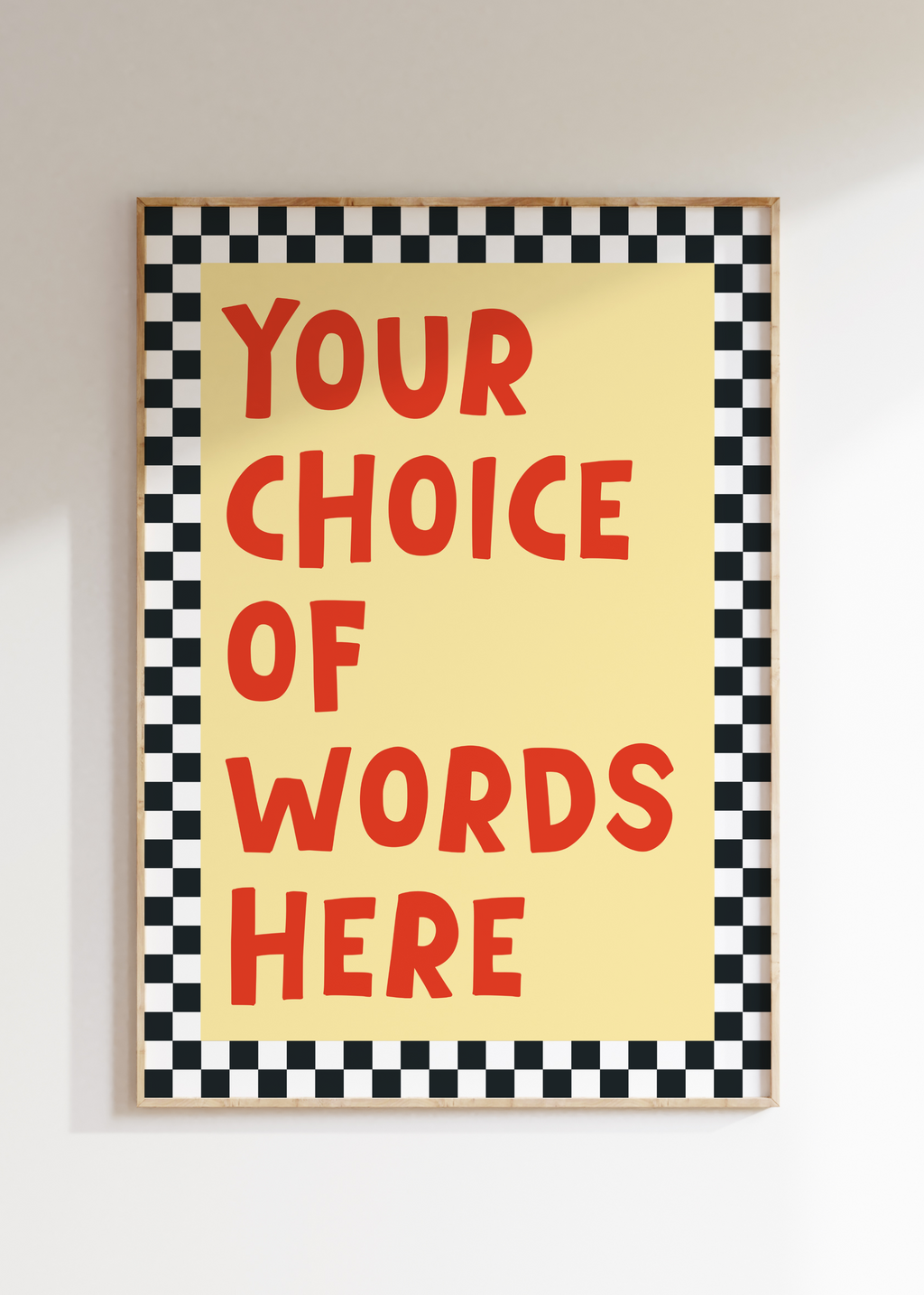 Custom Checkerboard Art Print