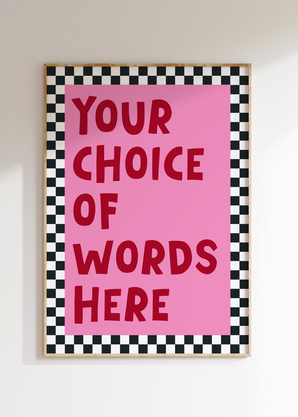 Custom Checkerboard Art Print