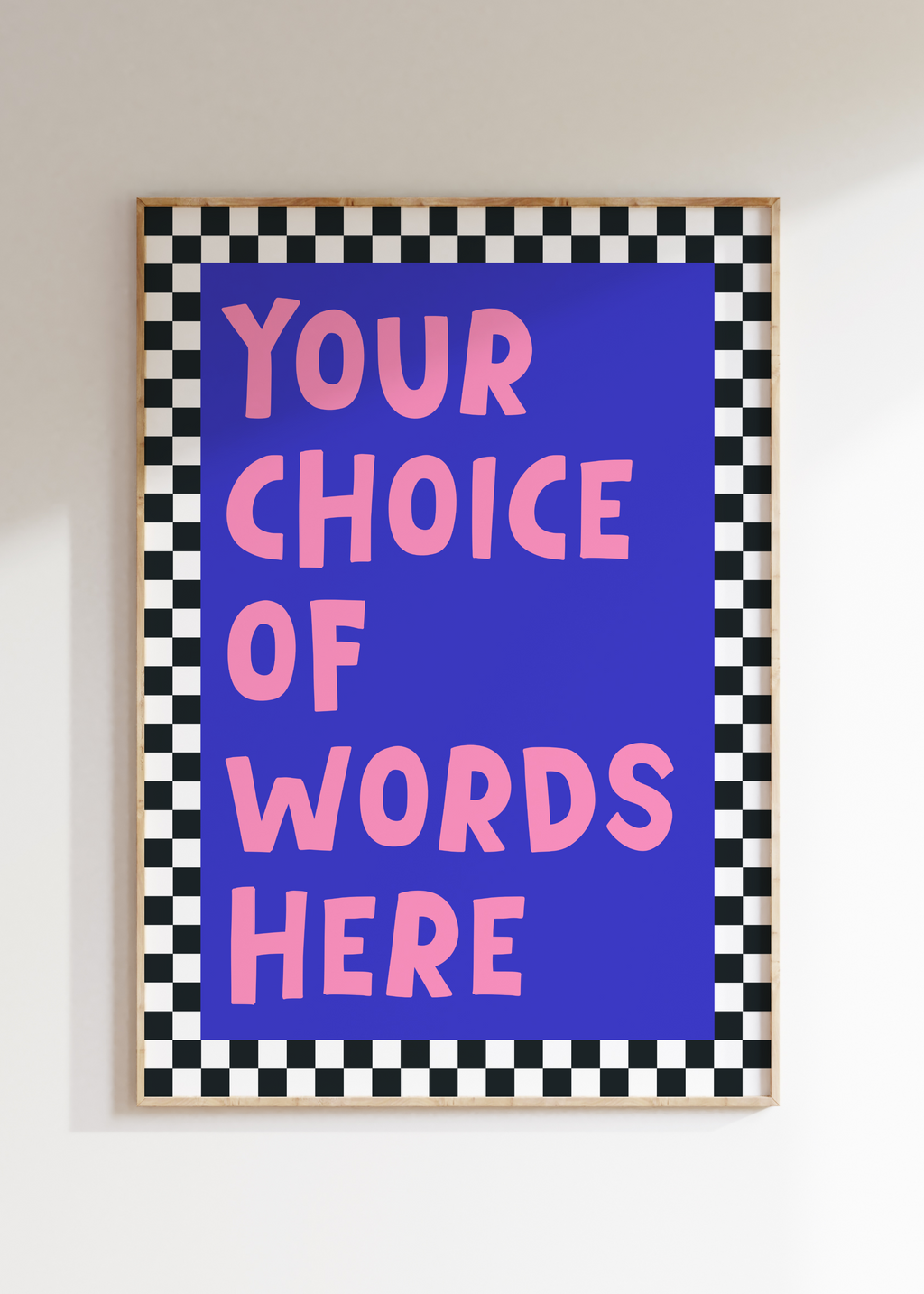 Custom Checkerboard Art Print