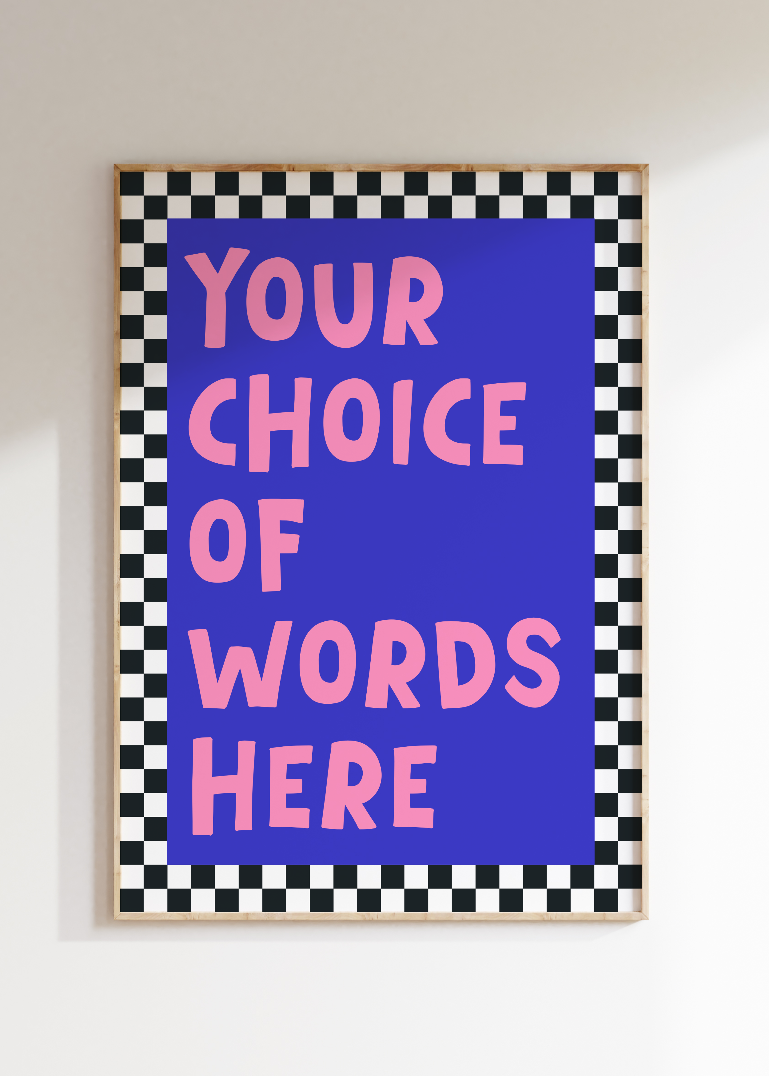 Custom Checkerboard Art Print