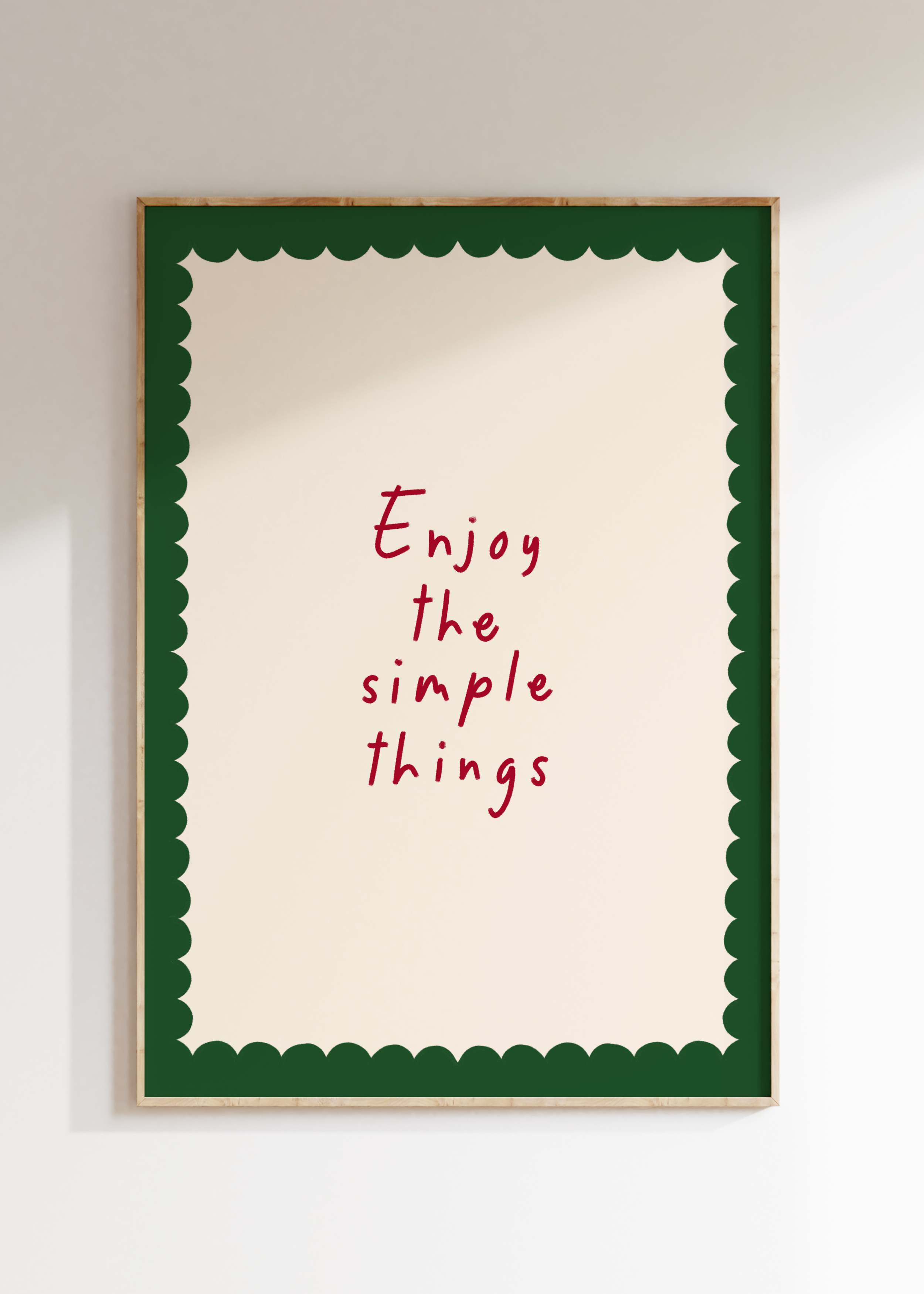 Enjoy The Simple Things Art Print