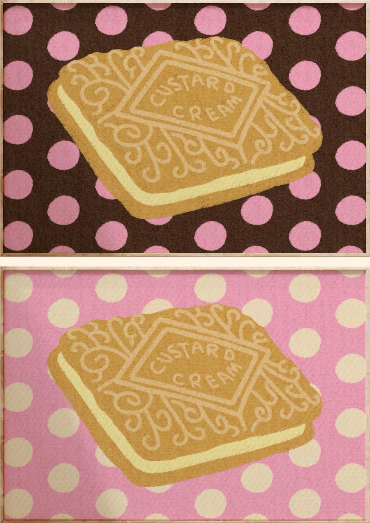 Custard Cream Biscuit Art Print