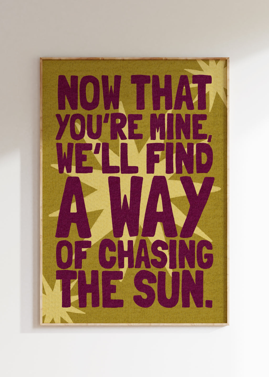 Chasing The Sun Art Print