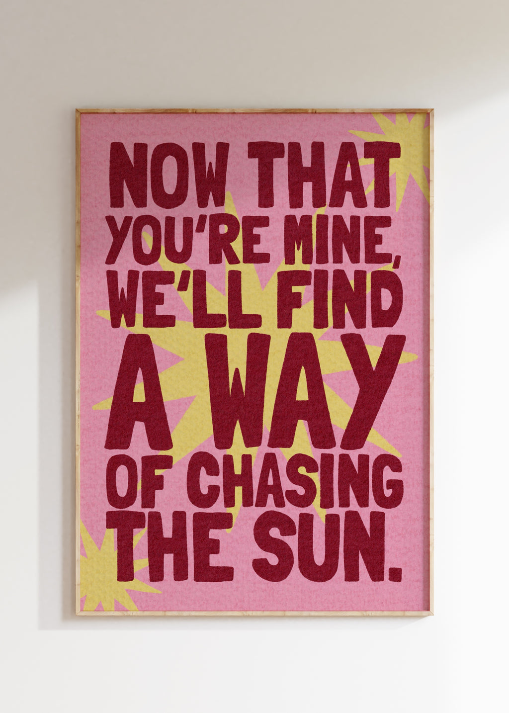 Chasing The Sun Art Print