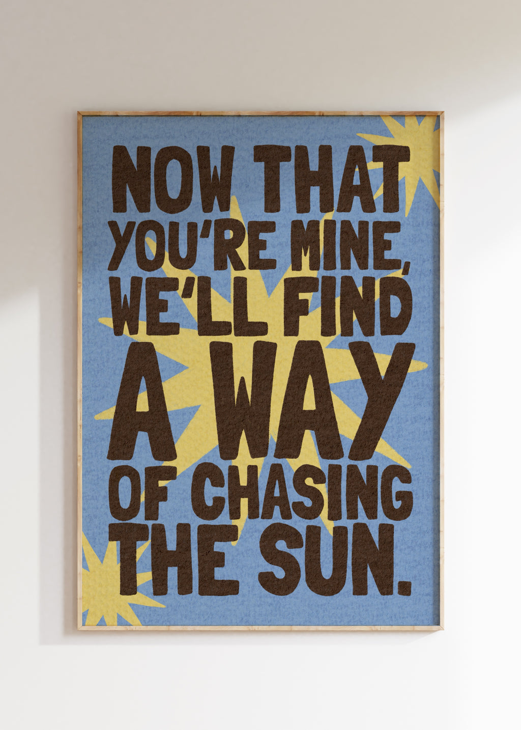 Chasing The Sun Art Print