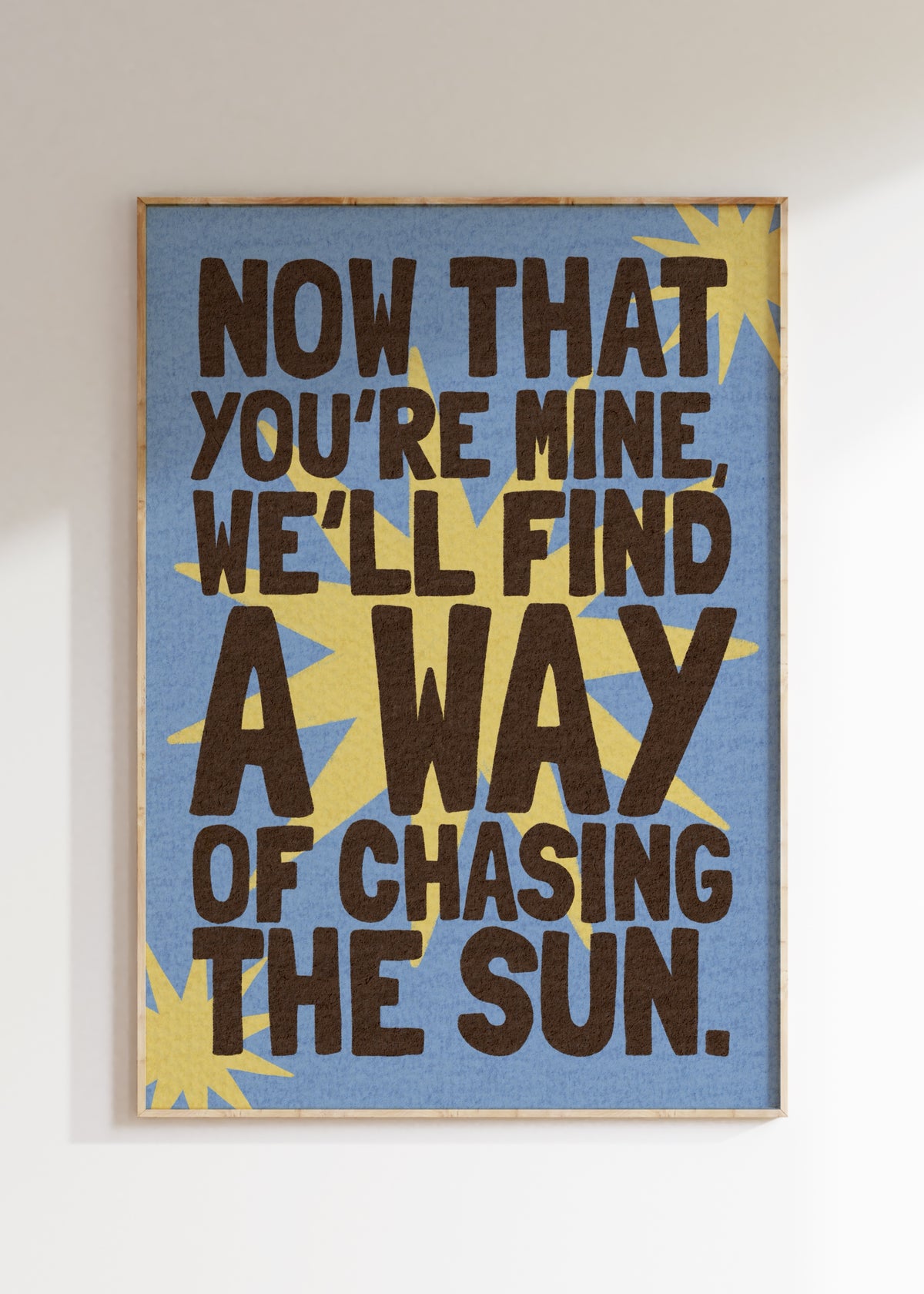 Chasing The Sun Art Print