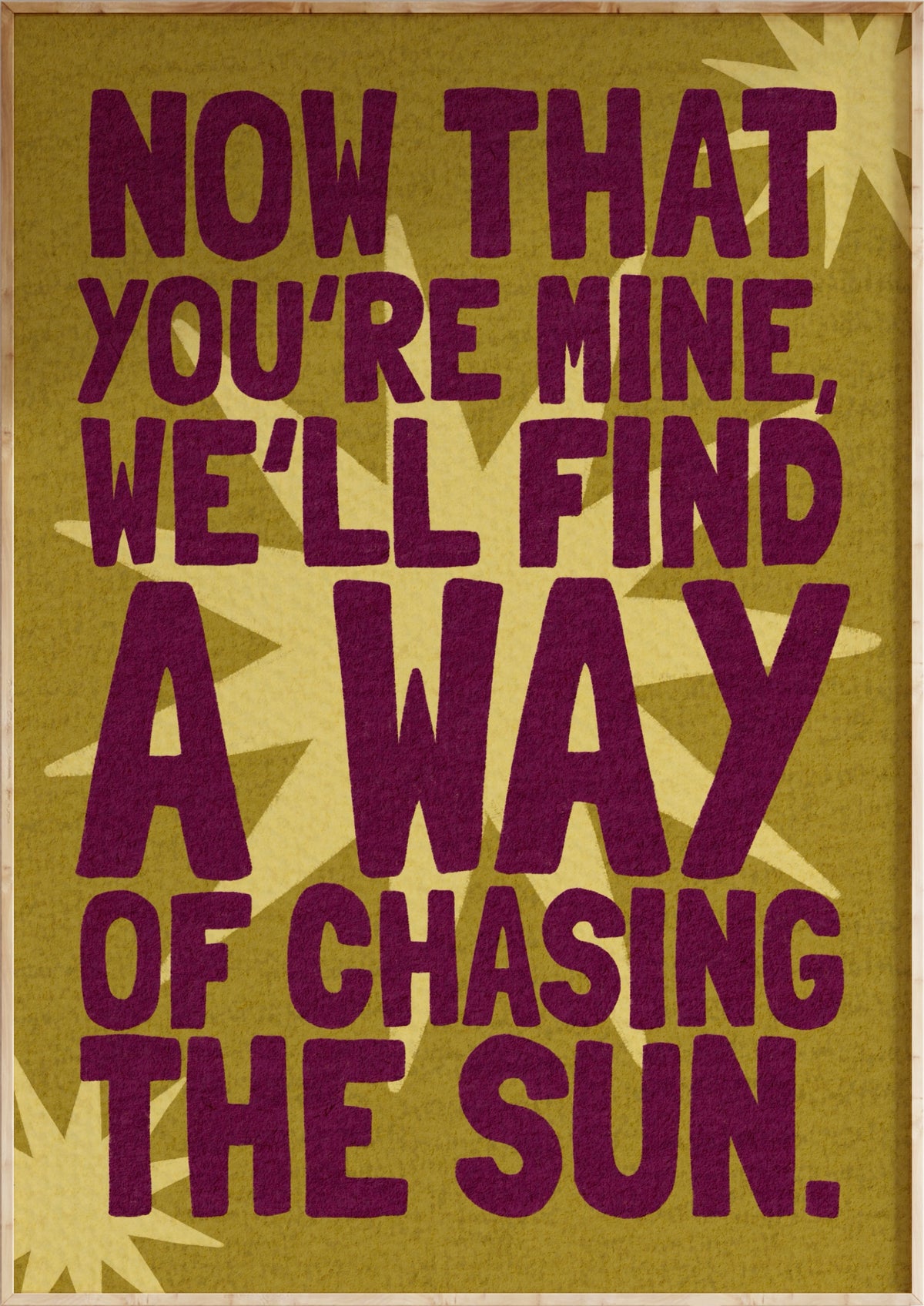 Chasing The Sun Art Print