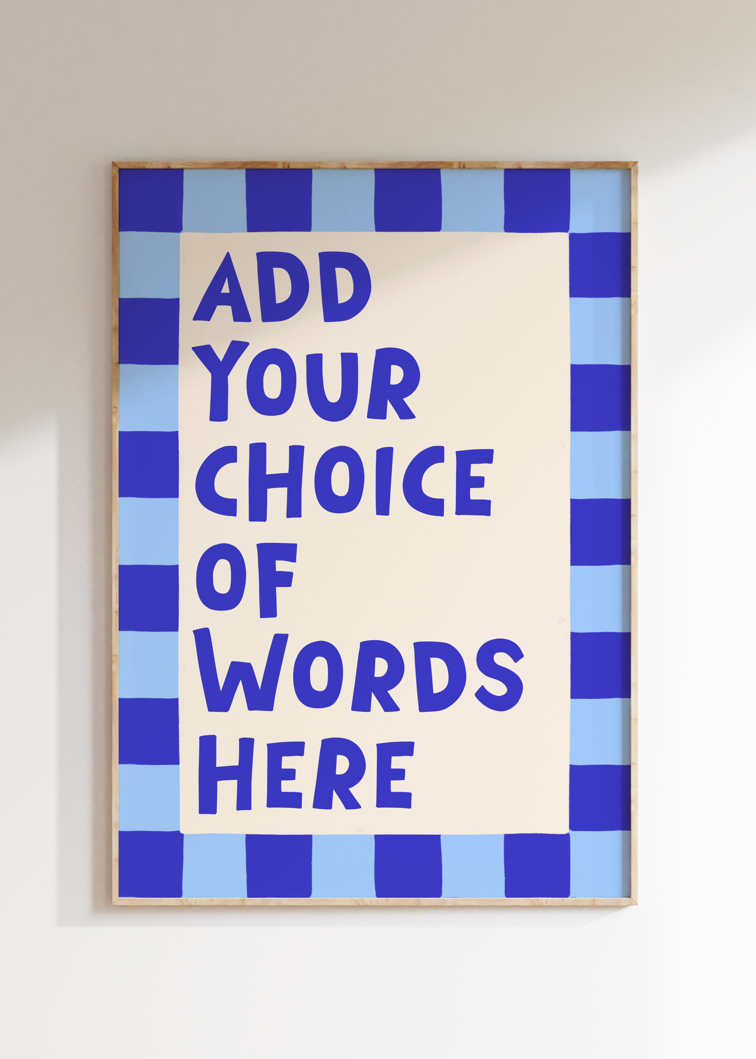 Custom Checkerboard Art Print