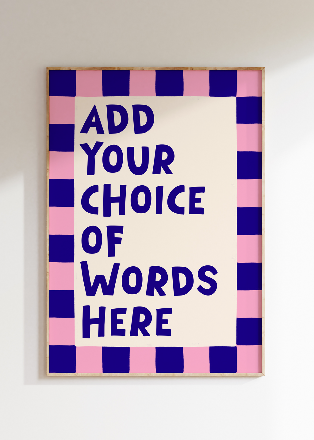 Custom Checkerboard Art Print