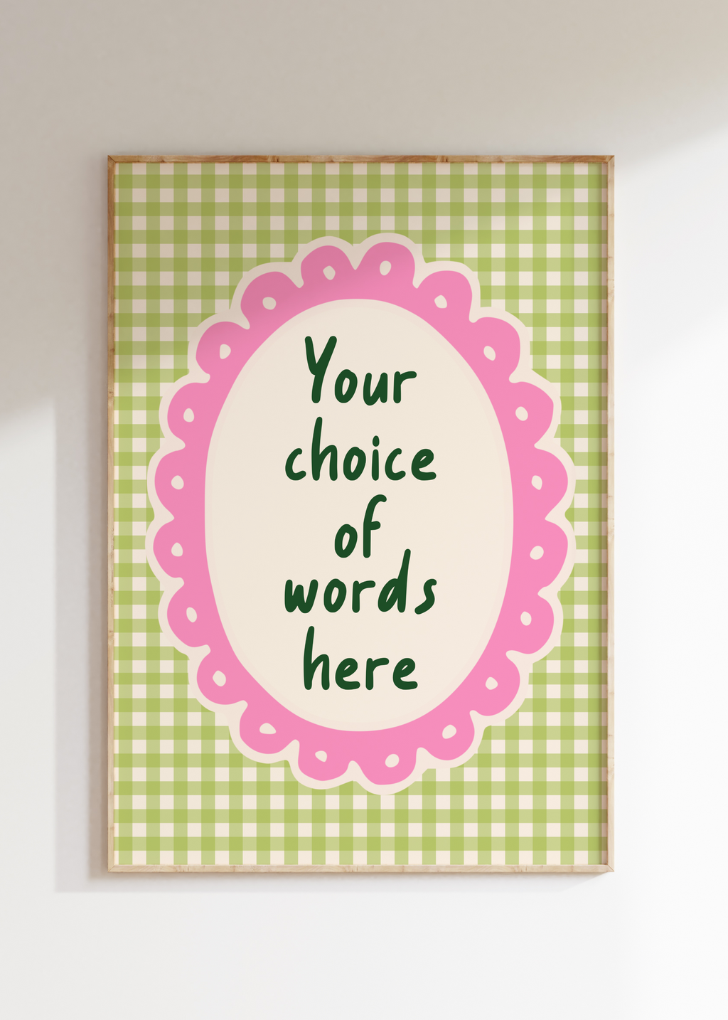 Custom Gingham Art Print