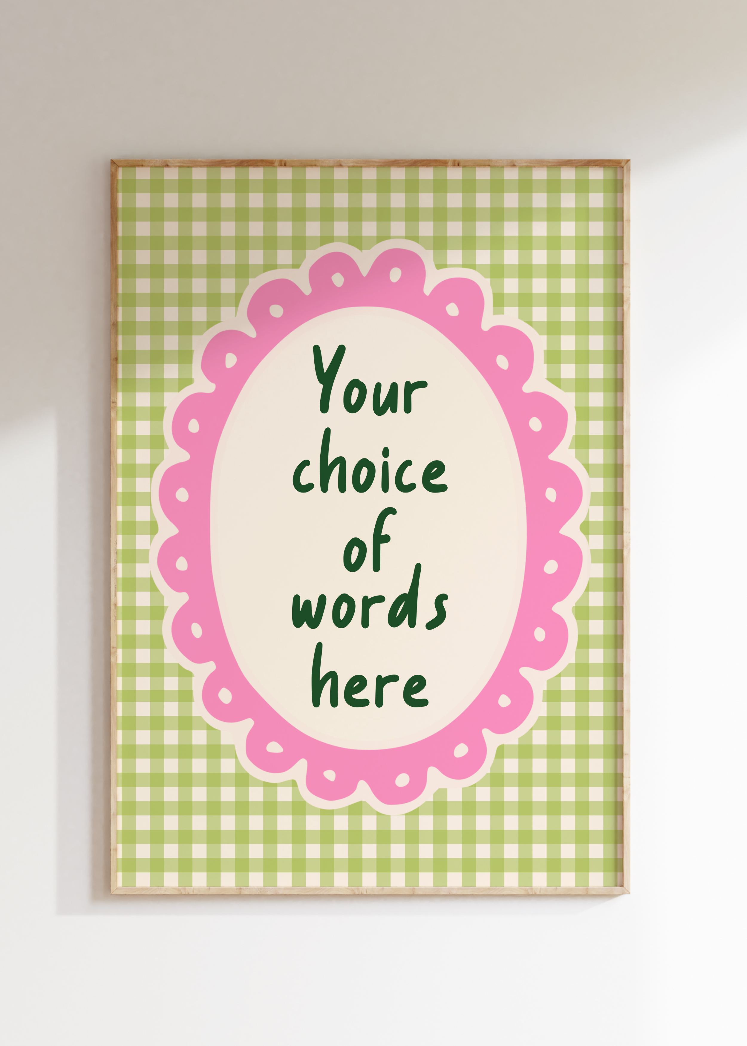 Custom Gingham Art Print