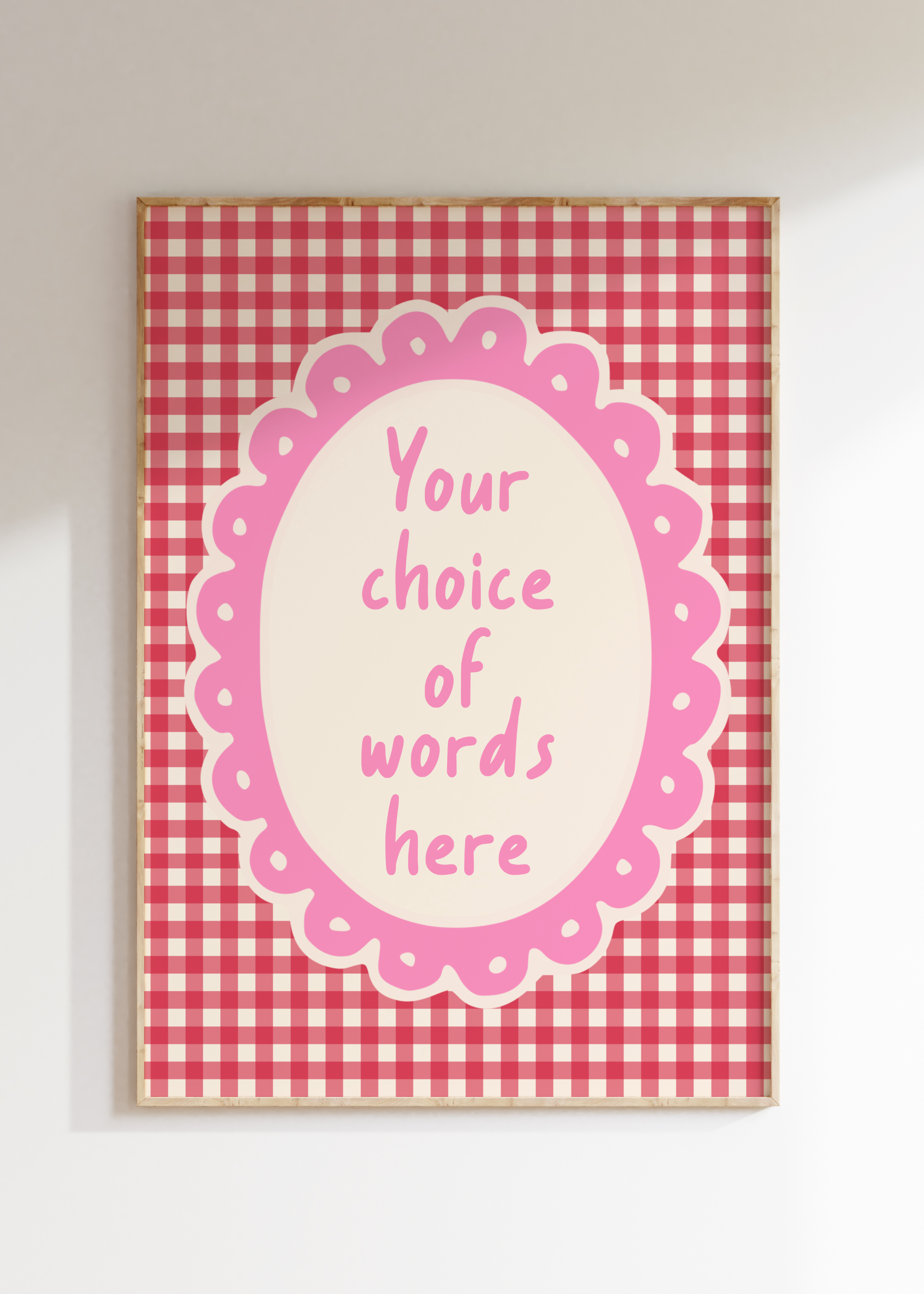 Custom Gingham Art Print