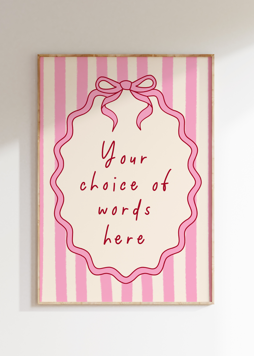 Custom Striped Bow Art Print