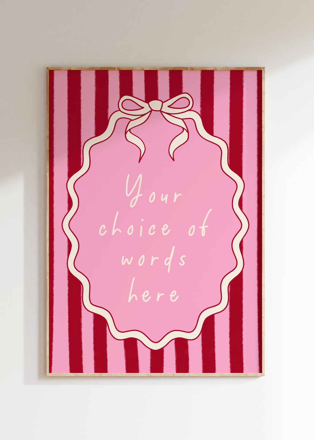 Custom Striped Bow Art Print