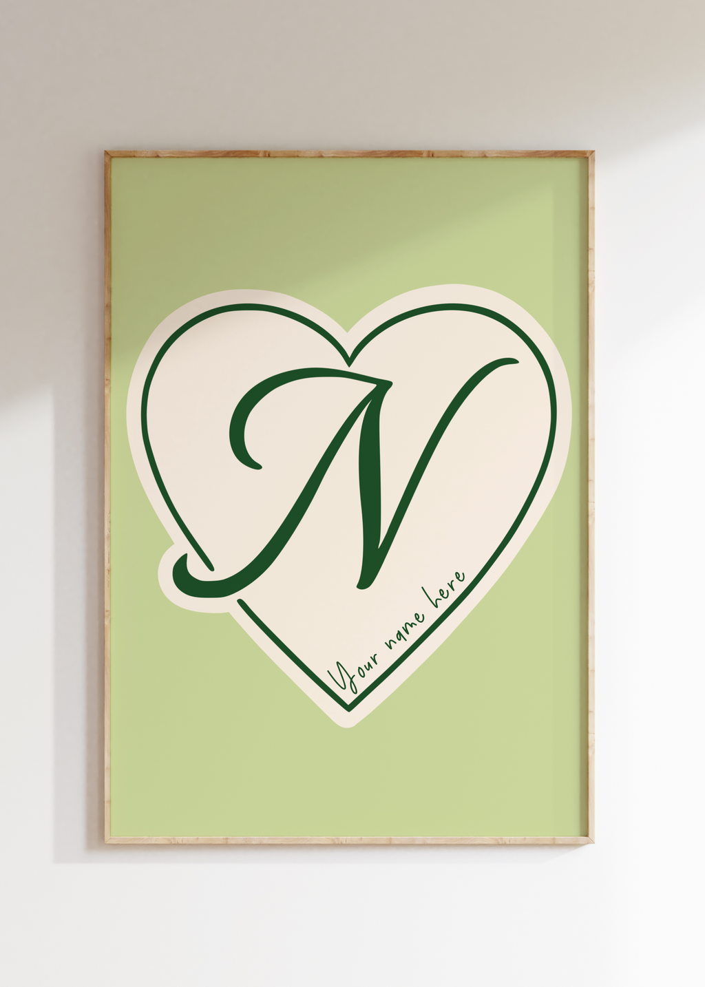Custom Heart Initial Art Print