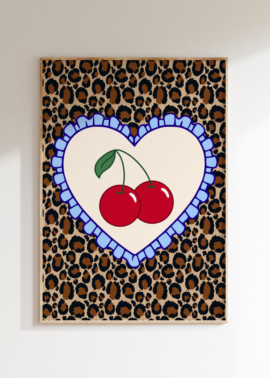Leopard Cherry Art Print