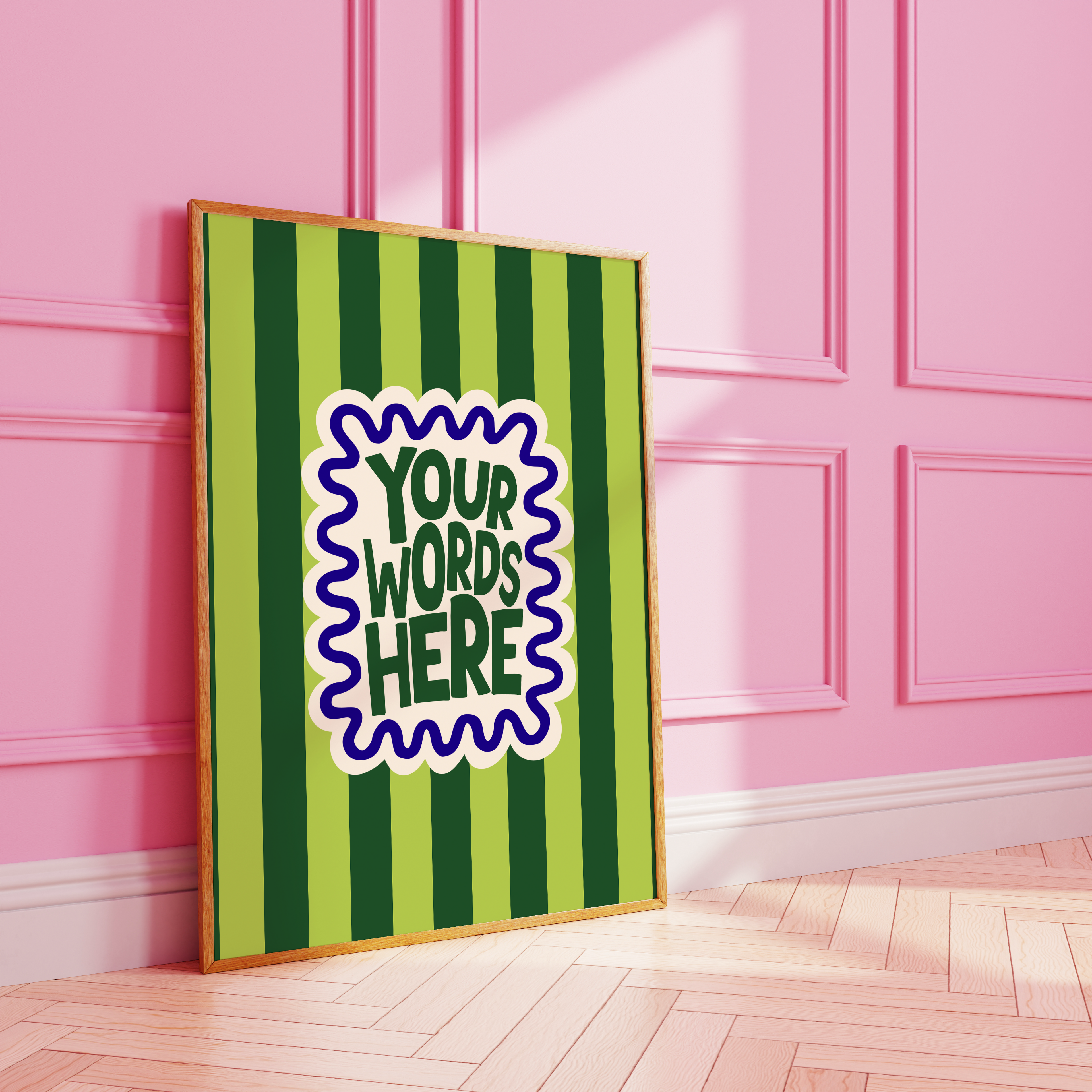 Striped Wavy Custom Art Print