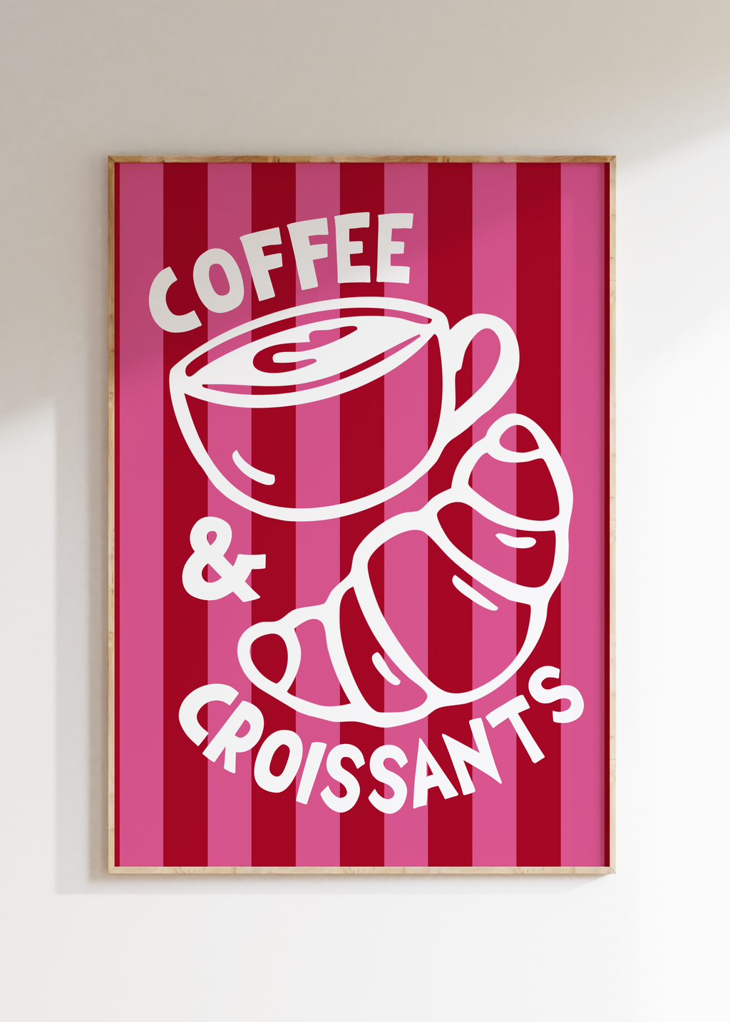 Coffee & Croissants Art Print