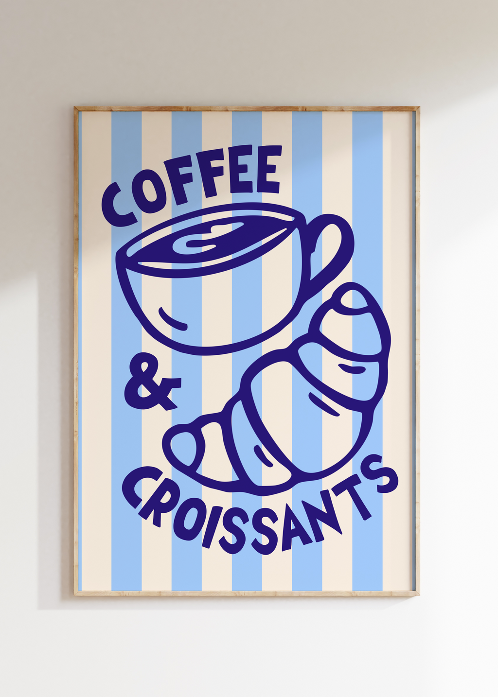 Coffee & Croissants Art Print