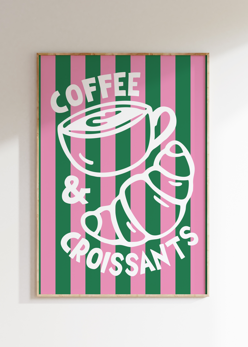 Coffee & Croissants Art Print