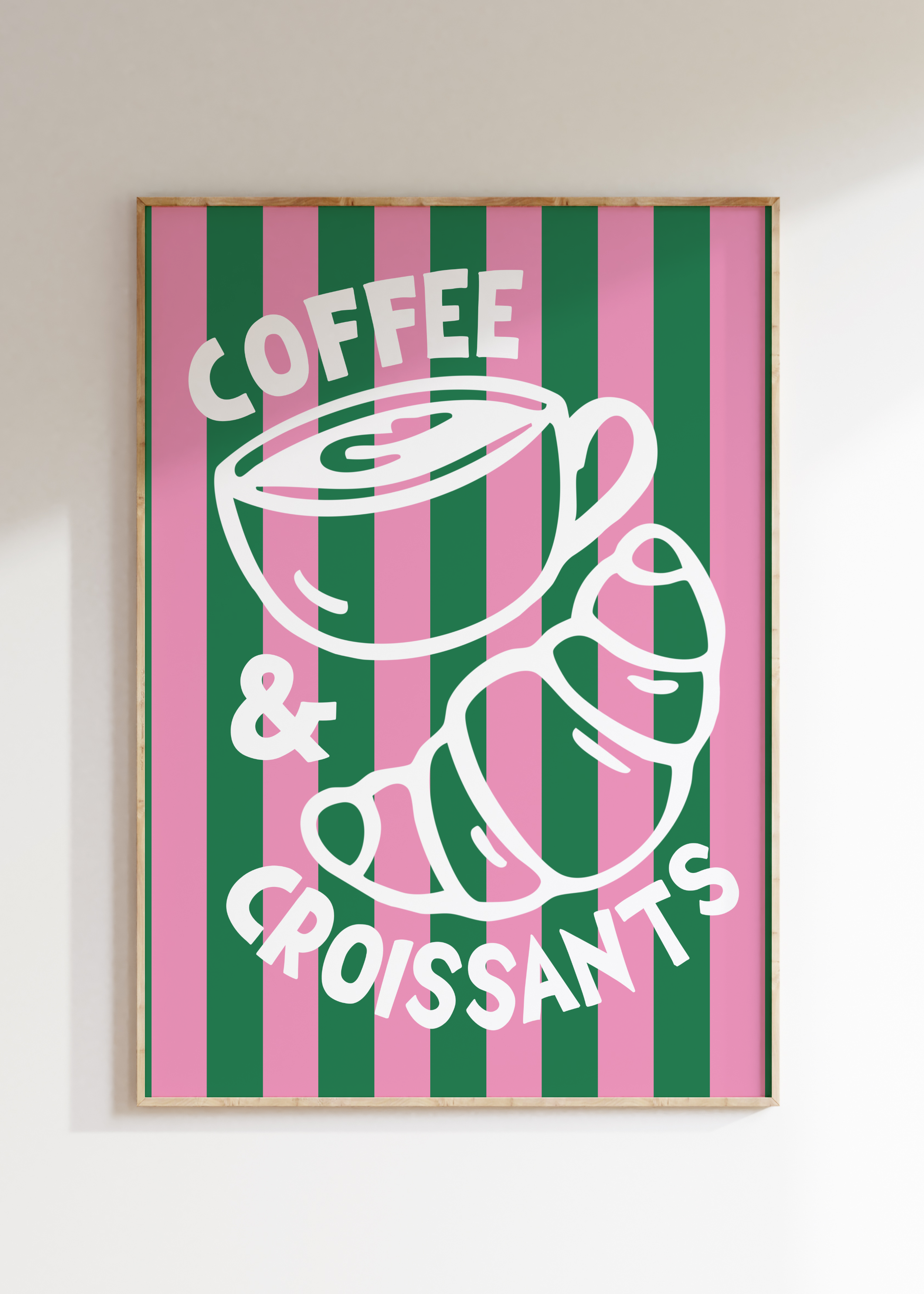 Coffee & Croissants Art Print