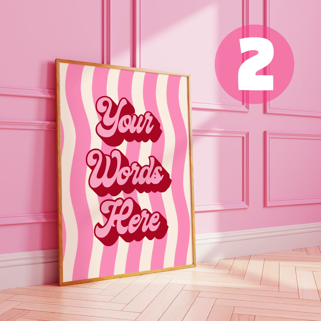 Striped Wavy Custom Art Print