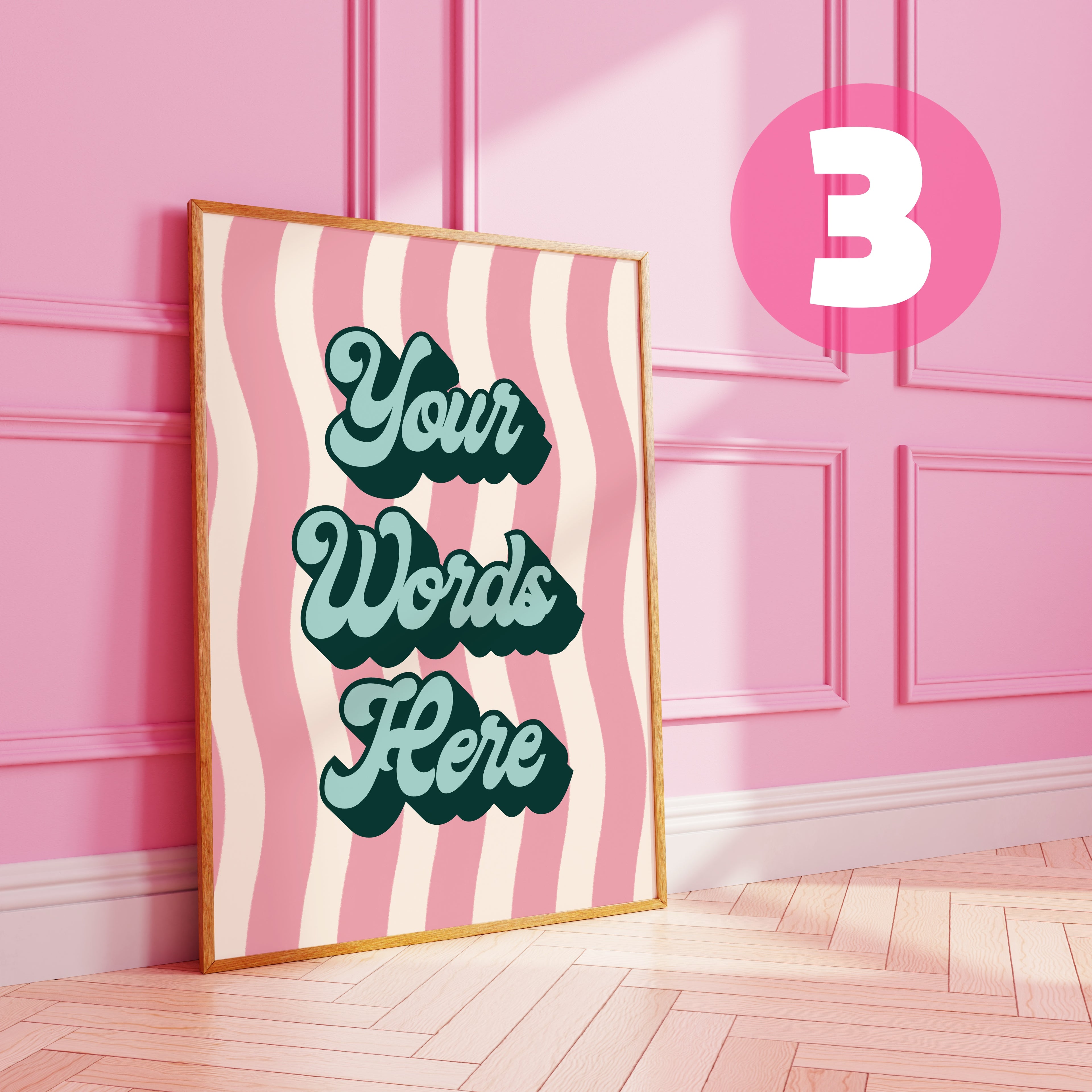 Striped Wavy Custom Art Print