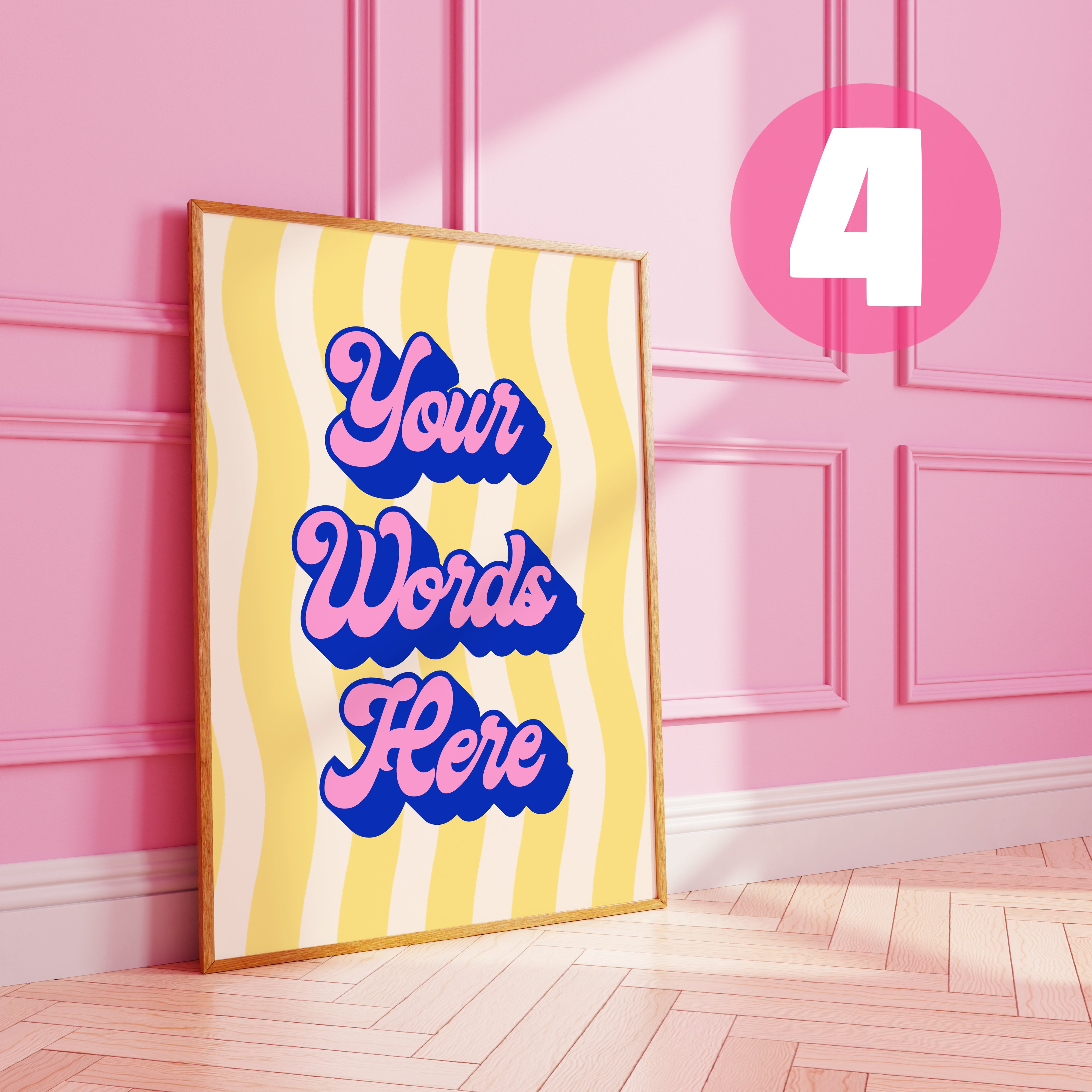 Striped Wavy Custom Art Print