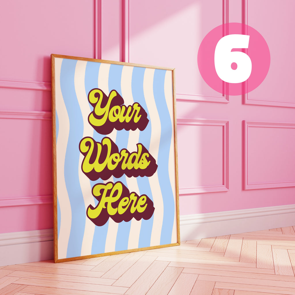 Striped Wavy Custom Art Print