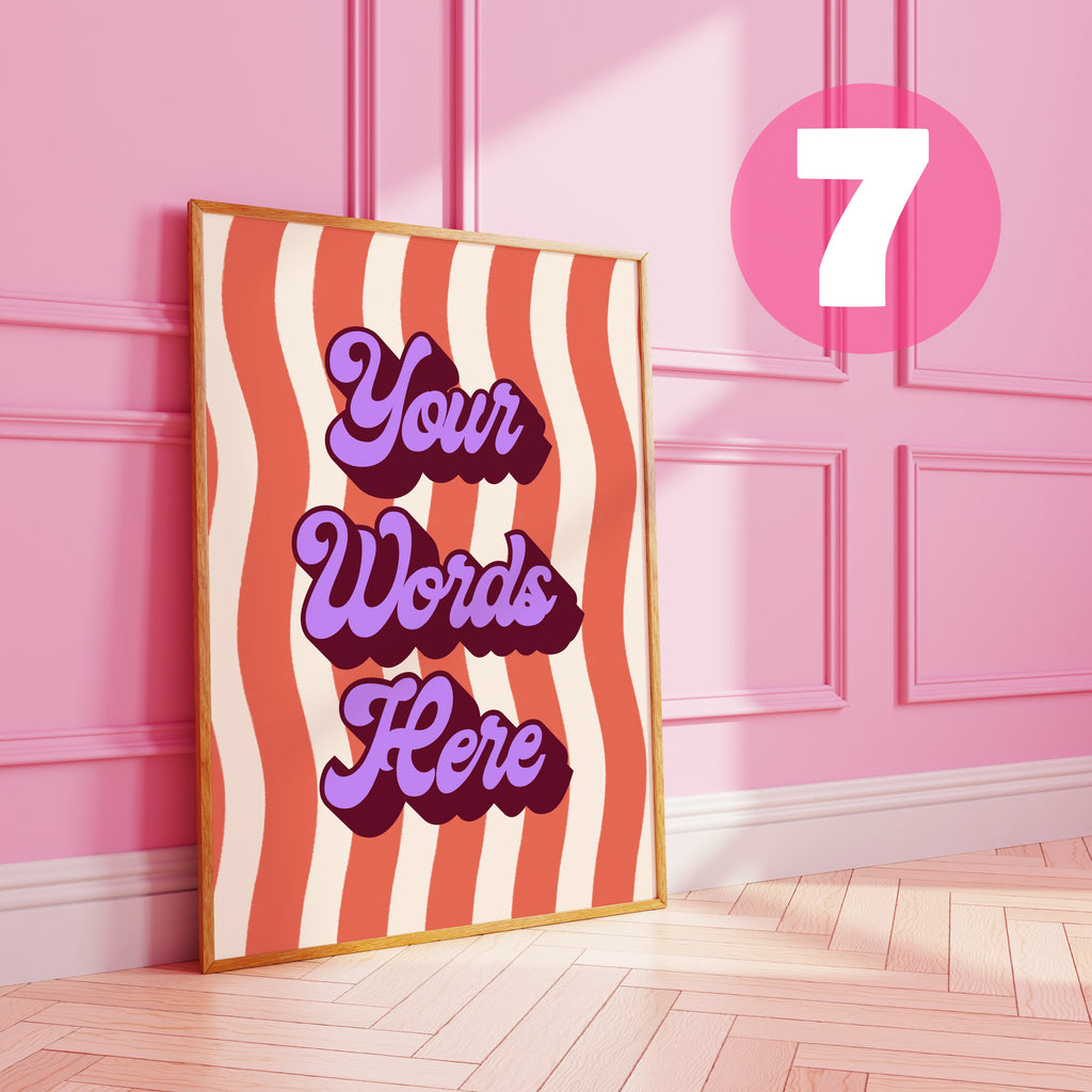 Striped Wavy Custom Art Print