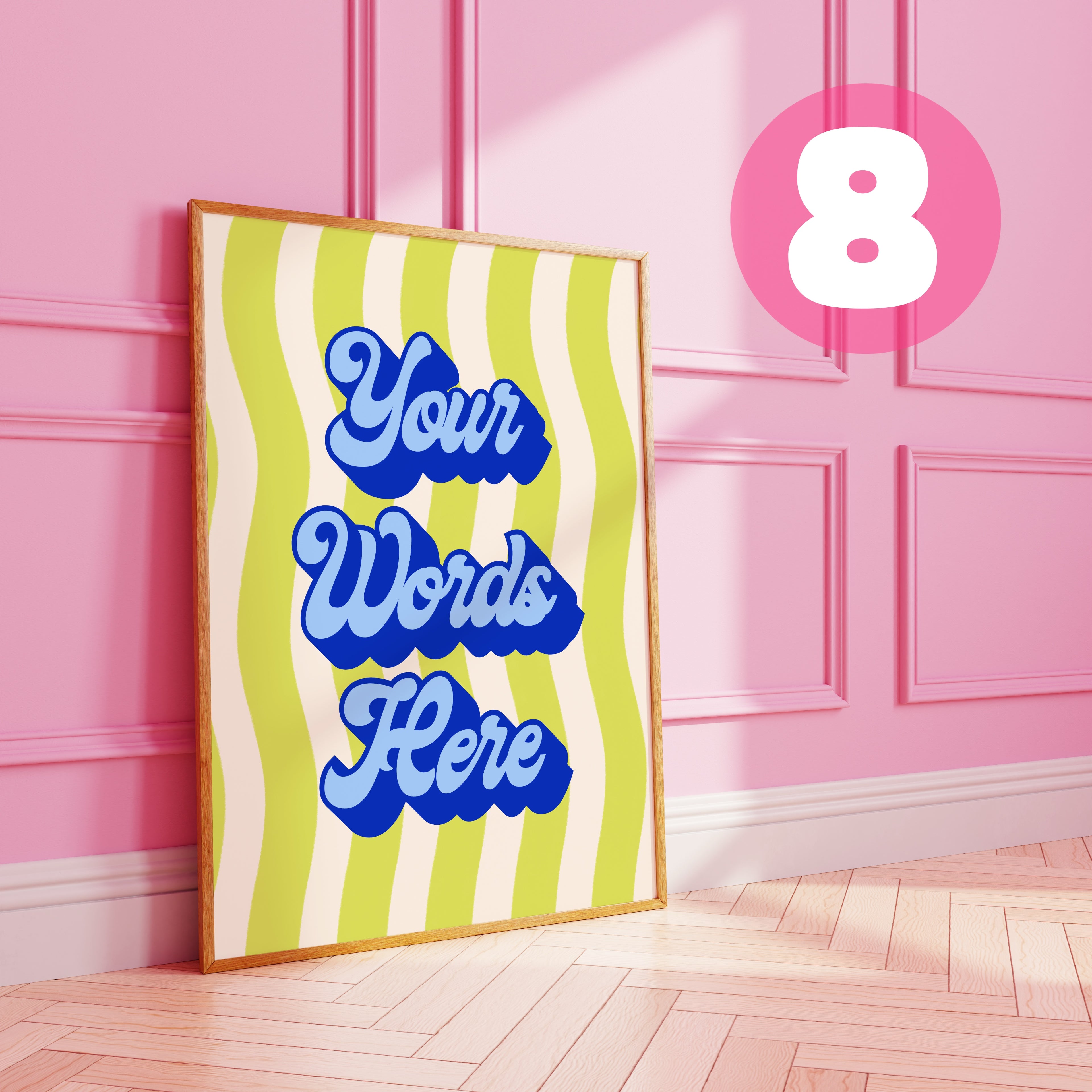 Striped Wavy Custom Art Print